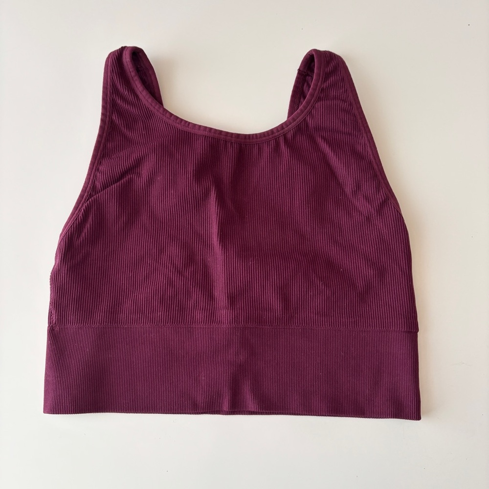 Victoria Sport Ribbed Sports Bra /Top, Size L